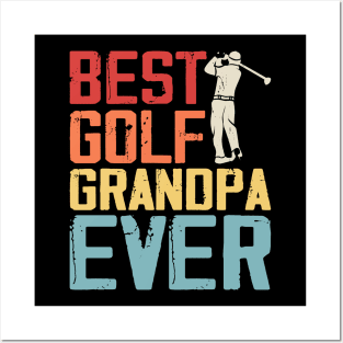 Best Golf Grandpa Ever T Shirt For Men Posters and Art